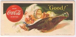 Coca Cola Ink Blotter 1953 Retro Good Drink Coca Cola in Bottles USA - £15.56 GBP