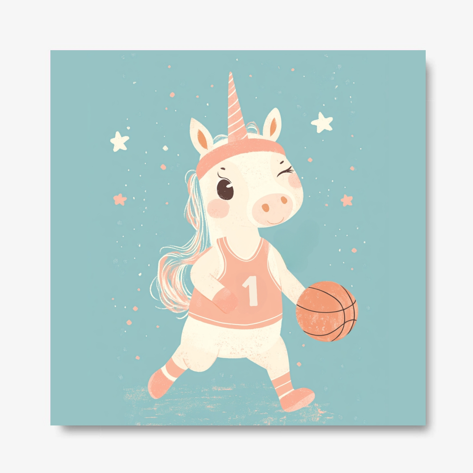 Una the Dunking Unicorn Canvas by Dancing Littles Jungle Item image 9