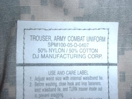 US Army ACU digital gray camouflage trousers size X-Large, Long; DJ Man. 2005 - £31.47 GBP