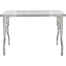 VEVOR 48 x 30 Inch Folding Commercial Prep Table Commercial Worktable Wo... - $505.38