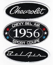 1956 CHEVY BEL AIR SEW/IRON ON PATCH BADGE EMBLEM EMBROIDERED SPORT COUP... - $12.99