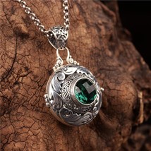 Classic Hand Carved Pattern Hollow Aromatherapy Pendant Necklace for Women Aroma - £14.10 GBP