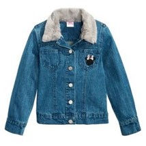 Disney Little Girls Faux-Fur-Trim Denim Minnie Mouse Jacket, Size 4 - £24.49 GBP