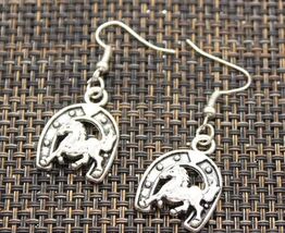 New Cute  Horseshoe Western Dangle Earrings Country Girl - $5.00