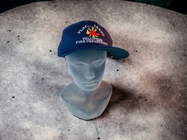 Placid Lakes Volunteer Fire Department Navy Bue Vtg Meshback Trucker Hat... - $471.40 MXN