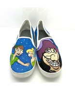 Peter Pan Women Hand Painted Slip On Shoes Tinker bell Captain Hook Size 8 - £23.66 GBP