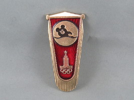 Vintage Olympic Event Pin -Swimming Events Moscow 1980 - Stamped Pin - £11.71 GBP