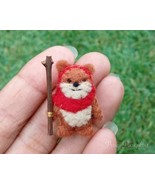 Miniature Felt Ewok, Ewok Mini Plush, Tiny Felt Ewok, Felted Ewok Star W... - $264.54 MXN