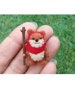 Miniature Felt Ewok, Ewok Mini Plush, Tiny Felt Ewok, Felted Ewok Star W... - £11.15 GBP