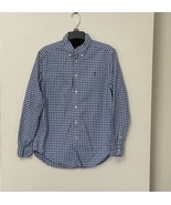 Ralph Lauren Boys Size Large 14-16 Button Up Shirt Blue White Gingham Cl... - $17.83 CAD