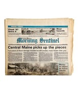1987 Kennebec Flood Newspaper Morning Sentinel Maine April 4 Disaster DWHH7 - £17.69 GBP