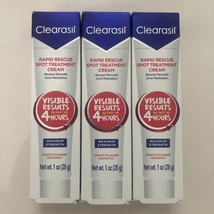 3 Pack - Clearasil Rapid Rescue Spot Treatment Cream, 1 oz ea, Exp 09/2024 - £22.77 GBP