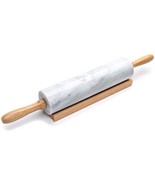 Fox Run Polished Marble Rolling Pin with Wooden Cradle, 10-Inch Barrel, ... - $42.77 CAD