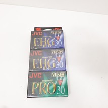 3 pack JVC VHS-C Tapes Hi-Fi Compact VHS EHG30 X2 + PRO 30 X1 EP MODE 90... - $17.09