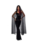 Adult Women&#39;s Gothic Hooded Net Cape Halloween Costume One Size Fits Mos... - $19.95