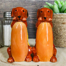 Hot Dog Wieners Dachshund Dogs In Ketchup Mustard Buns Salt Pepper Shake... - £13.61 GBP