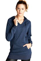 NioBe Raglan Long Sleeve Pullover Hooded Casual Sweatshirt (Small, Charc... - £15.59 GBP