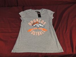 NFL 2025 Licensed Women&#39;s Denver Broncos Shirt Raglan Jersey Gray Orange... - $289.34 MXN