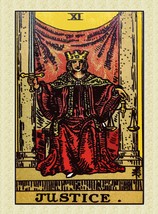 Decoration Poster from Vintage Tarot Card.Justice.Spades.Home Wall Decor.11398 - £13.39 GBP+