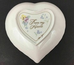Mikasa Japan Heart Shaped Plate Raised Pink Roses Fine Bone China Valentines - £19.89 GBP