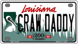 Craw Daddy Louisiana Novelty Mini Metal License Plate Tag - £11.92 GBP