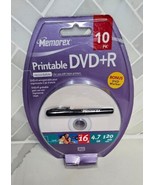 Memorex 10pk Printable DVD-R Blister - Marker 120min - Brand New Sealed - $9.85