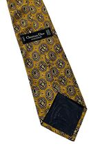 Christian Dior Monsieur Men's Neck Tie 100% Silk Copper &amp; Blue Medallion... - $47.50