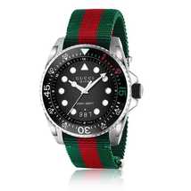 Gucci YA136209 Black Dial Nylon Strap Gents Watch - £1,104.43 GBP