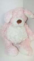 Baby Ganz Bellifuls puppy dog plush pink white rattle swirled fur USED - £7.00 GBP