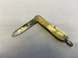 Vtg Small Utica Cutlery Single Blade Folding Pocket Knife Pocket Watch C... - £23.80 GBP