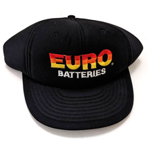 Euro Batteries Adjustable Trucker Hat Snapback Cap Vintage 80s 90s - £11.84 GBP
