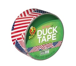 Duck Tape Brand Duct Tape, USA Patriotic American Flag, July 4th, 10 Yds... - $9.79