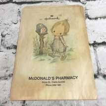 Vintage Betsey Lewis Hallmark Illustrated Paper Bag Pharmacy Advertising Flaw - £11.69 GBP