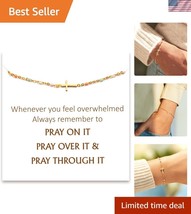 Encouragement Cross Bracelet - Pray On It with 18K Gold &amp; Silver - Gift ... - $49.50