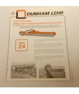 VINTAGE 1974 DUNHAM LEHR CULTI SPROCKET PLOW PACKERS FARM TRACTOR SALES ... - £12.23 GBP