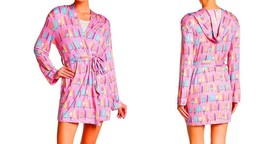 Munki Munki nite-nite Bright Popsicles Hooded Tie Lghtwght Robe Wm&#39;s DISC NWT - £21.77 GBP