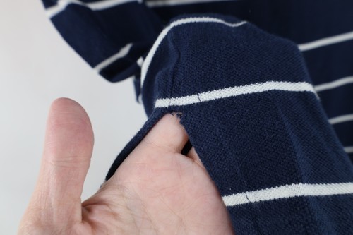 Vintage 90s Ralph Lauren Mens Medium Faded Striped Collared Golf Polo Shirt Blue Item image 9