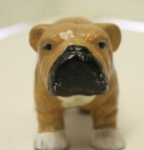 Cast Iron Tan Fawn Bulldog Bank Figurine Doorstop Paperweight Hand Painted - £23.98 GBP