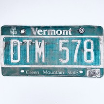 2006 United States Vermont Green Mountain Passenger License Plate DTM 578 - $336.54 MXN