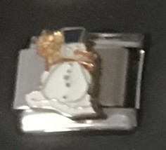 Snowman Frosty Wholesale Italian Charm Enamel 9mm Link K40 Style SF - £10.67 GBP