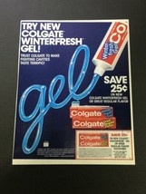 VTG 1981 Colgate Winterfresh Gel or Great Regular Flavor Toothpaste Ad C... - £14.95 GBP