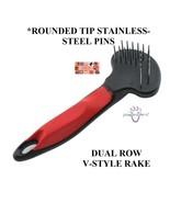 Paw Brothers PET V-Style MAT PICKER RAKE DOUBLE ROW PIN RAKE COAT Hair D... - $16.63 CAD