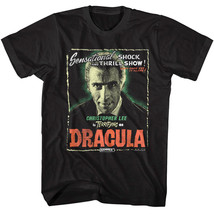 Dracula Terrifying Christopher Lee Men&#39;s T Shirt Vampire Hammer Horror - £19.89 GBP+