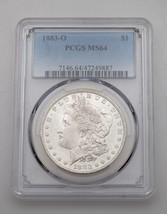 1883-O $1 Silver Morgan Dollar Graded by PCGS as MS-64! Beautiful White Color! - £158.26 GBP
