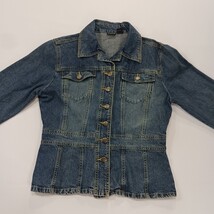North Crest RN#56952 Women's Blue Full Button Denim Jacket Pockets Size S (6-8) image 14
