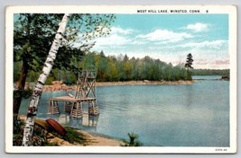 Winsted CT West Hill Lake Connecticut Postcard O22 - $8.95