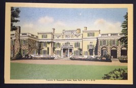Vintage Postcard, Franklin D Roosevelt&#39;s Home, Hyde Park, NY Linen - £3.96 GBP