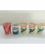 Vintage small wax soda pop cup lot coke diet pepsi diet 7Up old fountain... - €17,15 EUR