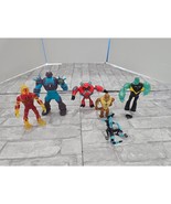 Lot of 6 Ben 10 Action Figure Lot Heatblast VIDEO worksTo Shock Rocks Trans - $762.79 MXN