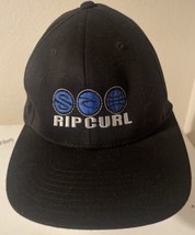 Rip Curl Hat Cap Black Surf Skater Yupoong L/XL - £20.56 GBP